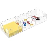 YAGELI Magnetic 3-in-1 Acrylic Sticky Note Holder Dispenser | Modern Desktop Organizer for 3x3 Post It Notes &amp; Memo Pads with Non-Slip Base | for Productive Workspace at Office, Home or School | Clear