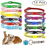 ID Puppy Collar – Super Soft Reflective Whelping Puppy Collars - Adjustable Breakaway Litter Collars Pups – Assorted Colors Reflective Plain & Camouflage Identification Collars – Set of 12 (Pack 12)