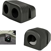 YehVeh 2 Pack Under Dash Mount Panel Tent Type Case Cover 2 Hole Socket Adapter for RV USB Outlet Panel Car Phone Charger USB Cigarette Lighter Socket Trailer Camper Boat Tractor Kayak Pickup Topper
