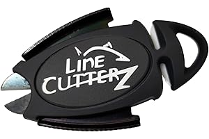 LINE CUTTERZ Patented Dual Hybrid Ceramic Cutter + Stainless Steel Micro Scissors Fishing Line Cutter