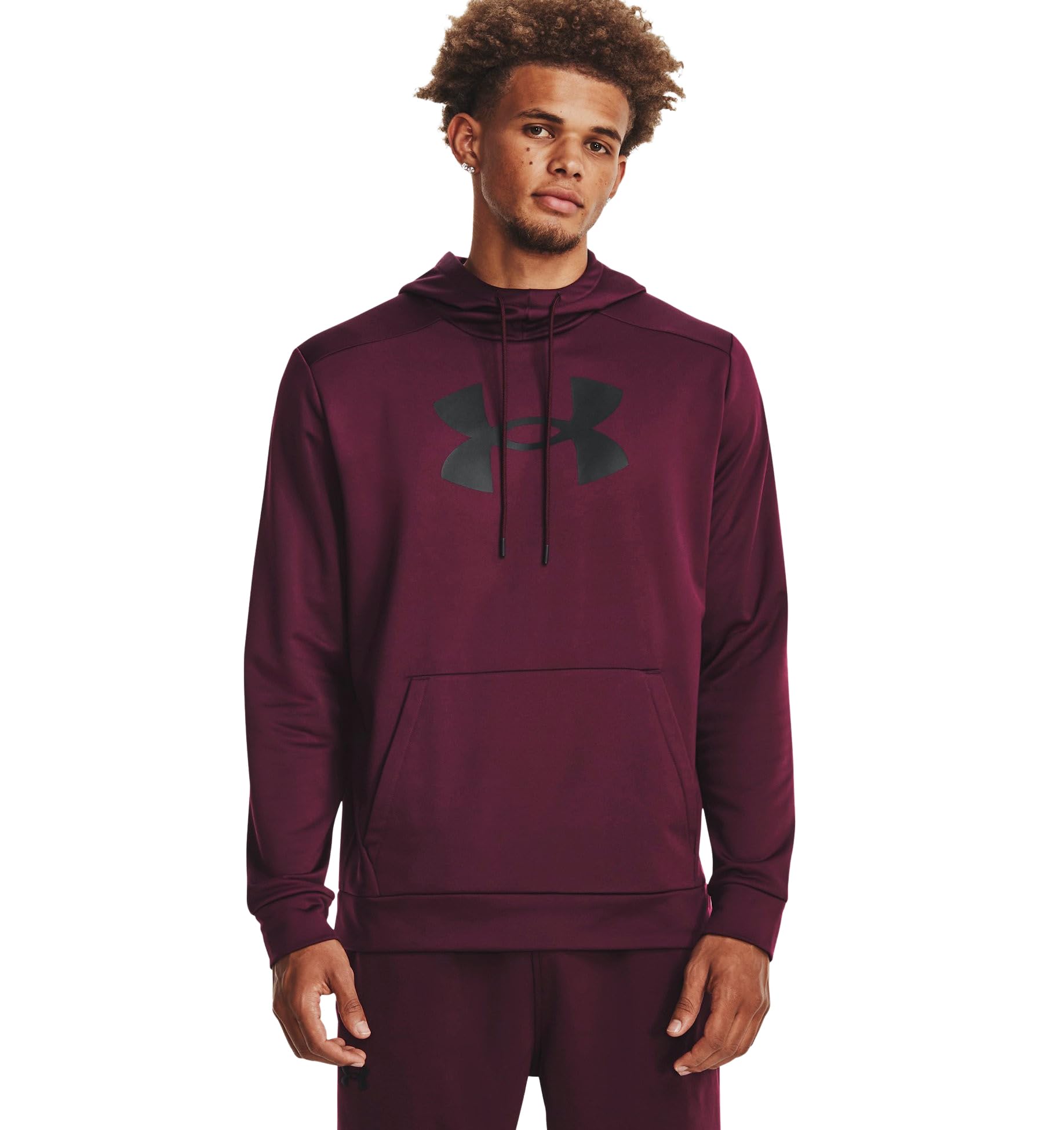 Under Armour mens Armour Fleece Big Logo Hoodie, (600) Dark Maroon / / Black, X-Small Image