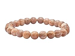 Peach Moonstone Bracelet for Women Men's Gifts