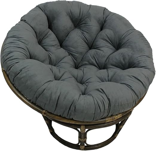 Amazon Com American Rattan Papasan Chair With Gray 100 Polyester