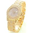Luxury Women Watch Bling Bling Fashion Jewelry Crystal Diamond Rhinestone Ladies Watches Steel Band Round Dial Analog Clock Classic Quartz Female Charm Bracelet Dress Wristwatches