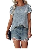PRETTYGARDEN Women's Shirts Summer Casual Crewneck