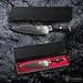 LEVINCHY 4.5 inch Damascus Steak Knife Set 4 Pieces, Professional Japanese Damascus Stainless Steel with PAKKA Wood Handle, Superb Edge Retention, Stain & Corrosion Resistant