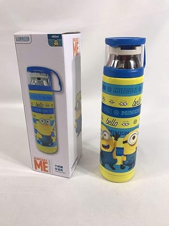 Amazon Co Jp 超軽量 ミニオン ステンレスボトル 480ml 水筒 青 黄 コップ付 ミニオンズ Minions ホビー