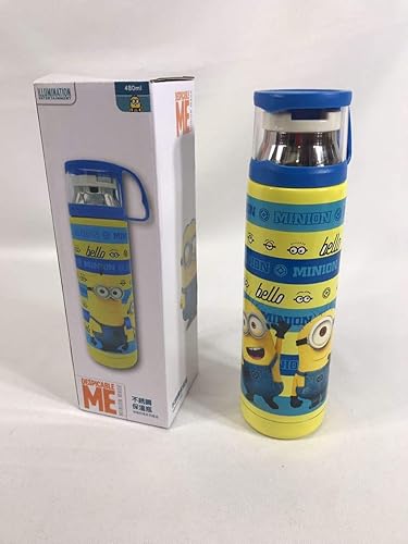 Amazon Co Jp 超軽量 ミニオン ステンレスボトル 480ml 水筒 青 黄 コップ付 ミニオンズ Minions ホビー