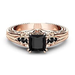 925 Sterling Silver Shiny Full Diamond Black