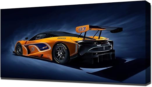 Amazon Com Lilarama Usa 2019 Mclaren 720s Gt3 V4 Canvas Art