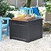 Keter 55 Gallon Resin Outdoor Box Table in One with Patio Furniture Cushion Storage, Grey