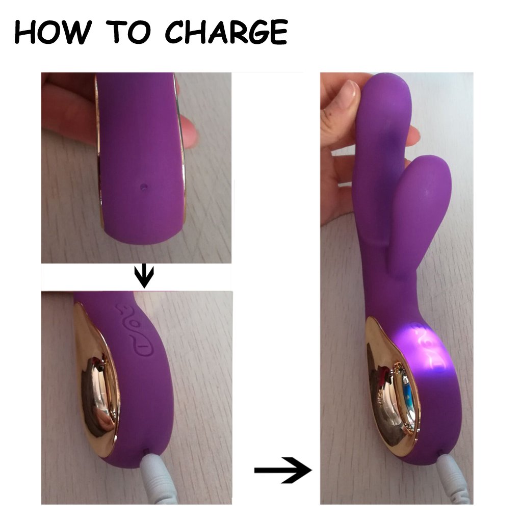 G Spot Rabbit Vibrator Clitoris Stimulation, EVERFUN Waterproof Dildo Vibrator Clit Stimulator with 10 Vibration Modes Quiet Dual Motor for Women Rechargeable (Purple)