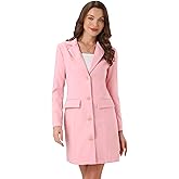Allegra K Women's Blazer Dress Notched Lapel Collar Teacher Office Work Jackets Outfits