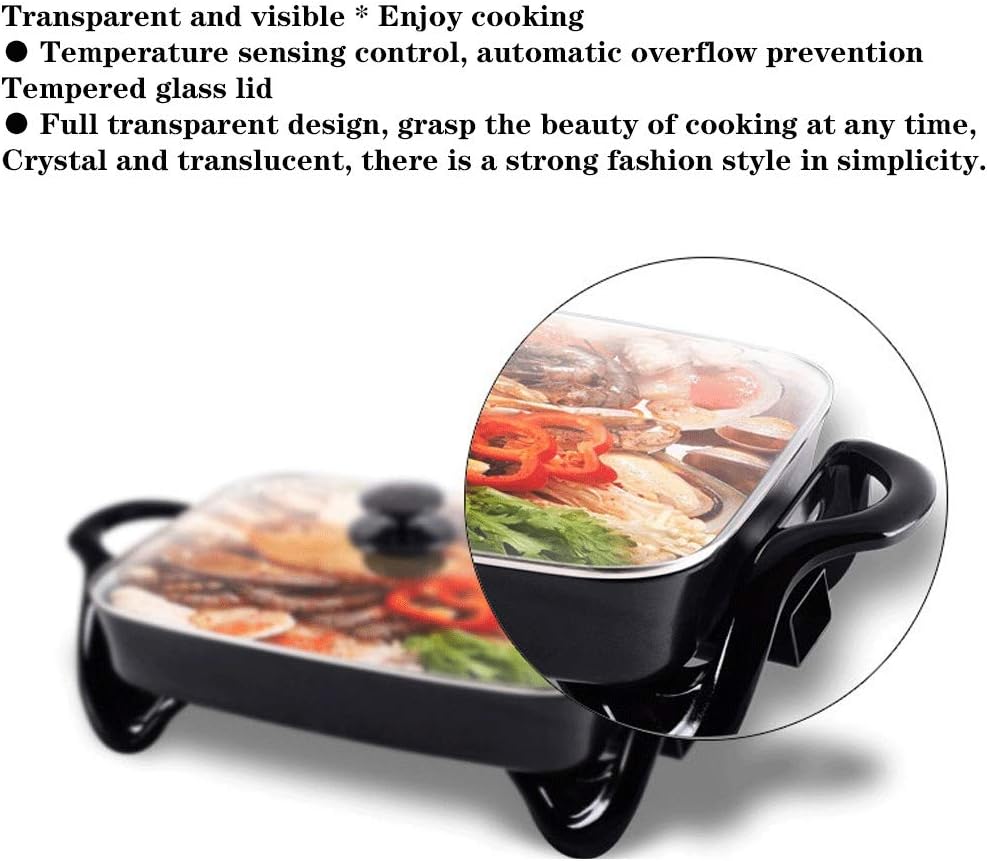 review Portable Electric Grill, Electric Barbecue Multifunction Barbecue Pot Double Pot, Large Capacity Household Multifunctional Electric Barbecue Grill