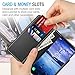 Maxboost Galaxy S9 Wallet Case mWallet Series [Folio Cover][Stand Feature] Premium Samsung Galaxy S9 Credit Card Flip Case [Black] Protective PU Leather with Card Slot + Side Pocket Magnetic Closure
