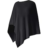 Lacretazhi Women's Shawl Wraps Lightweight Knitted Poncho Sweater Versatile Scarf Cape Cardigan for Autumn Winter Spring