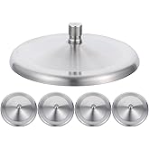 DOITOOL 5Pcs Mug Covers Stainless Steel Cup Covers for Drinks, Universal Cup Lid Coffee Covers for Mugs Stainless Steel Mug Cover Keep Out 3.7in