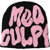 YUERFEILA Y2K Beanies Spider Web Pattern Beanie Wool Knit Skull Cap Winter Streetwear Outdoor Hats for Women Man Teenagers