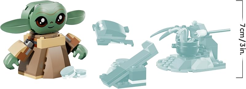 Star Wars 75443 Casa de Grogu - Brinquedo de Construção com Figura de Grogu, Sapo de Sorgan, Catapulta e Macaron Azul - Presente para Rapazes e Raparigas de 4+ Anos e Fãs de The Mandalorian