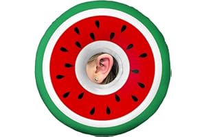 Juowzph Piercing Pillow for Side Sleepers Watermelon Ear Piercing Pillow with Holes for Ear Pain, O-Shaped Donut Pillow for Ear Piercing Pain CNH Side Sleeping Ear Piercing Protector