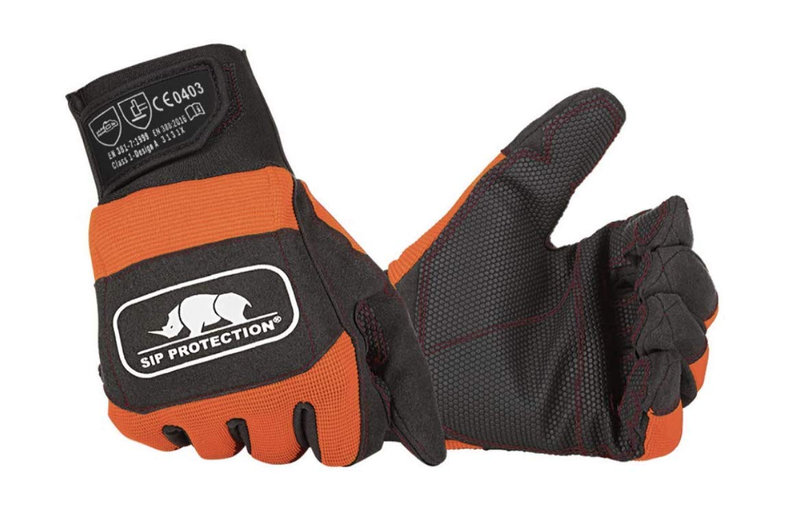 Queenmew SIP Protection Chainsaw Gloves (2XD3-713) L&R Hand Protection Arborist Chainsaw Gloves, Forestry Chainsaw Gloves, Forestry Protection (Size 9)