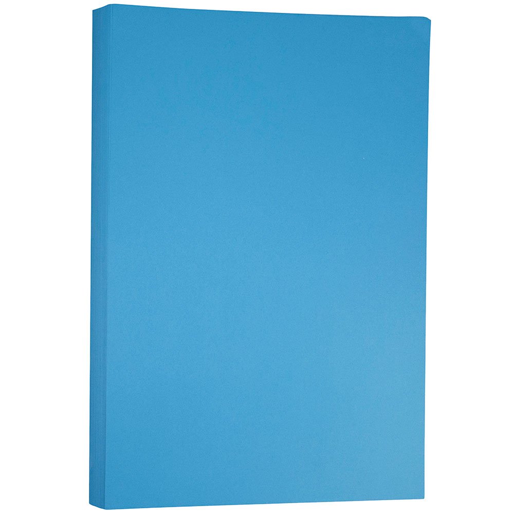 JAM Paper Bright Coloured Cardstock - 279.4 x 431.8 mm Coverstock - 176gsm - Blue Recycled - 50 Sheets/Pack