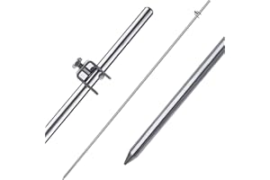 MOKIKUBA 4ft Ground Rod - 304 Stainless Steel Grounding Bar with Ground Wire Clamps| Great for Electric Fences,Antennas,Satellite Dishes,and other Grounding Needs (1)