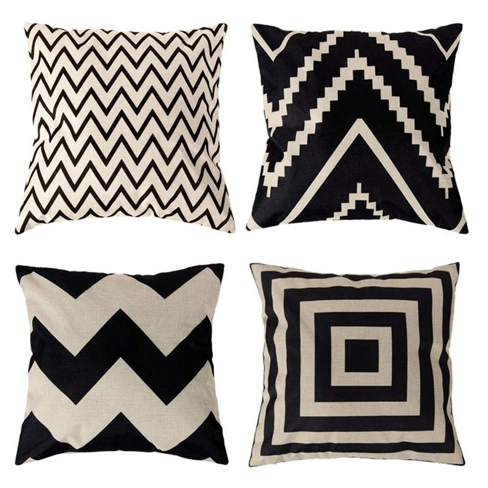CLVEDU 4Pack Pillow Covers Throw Pillow Case Cushion Covers Colorful Printed Throw Pillow Covers, Pillow Case Cushion for Home Couch Sofa Decorative, Gifts 45x45cm（Style5