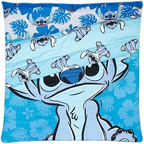 Lilo And Stitch Design Zippered Pillow Case 18x18 Inch Fabric Cotton and Polyester By Hovercoup