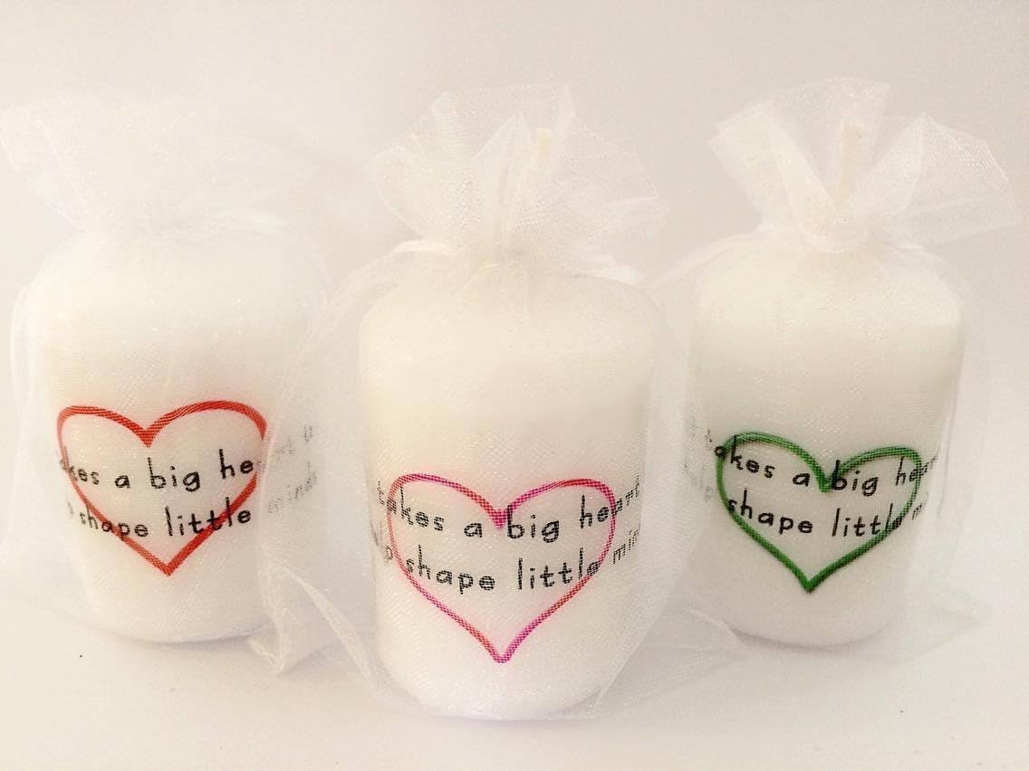 Candle Teacher Teaching Assistant Thank You End Of Term With Heart Gift (Small (60x40mm))