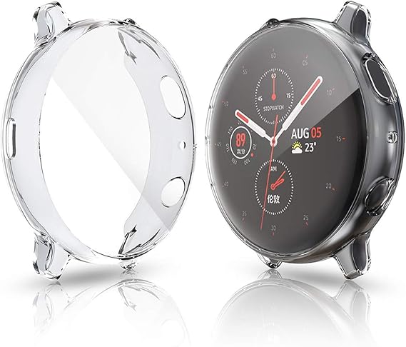 Amazon Com Screen Protector Case Compatible With Samsung Galaxy Watch Active 2 40mm Cover All Around Protective Cover Soft Tpu Bumper Frame Accessories Clear Active 2 40mm