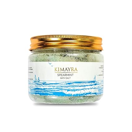 Kimayra World 100% Natural Spearmint Bath Salt Body Scrub for Relaxation & Deep Skin Cleansing, Naturally Scented, 250 gm