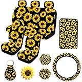 12PCS Sunflower Car Accessories Set,Sunflower Front