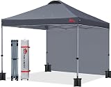 MasterCanopy Durable Ez Pop-up Gazebo Tent 2.5x2.5m with Sidewall Dark Grey