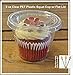 50 Count Plastic Clear 9 oz Squat Cup and Non-Vented Flat Lid, Parfait Cup w/Signature Party Picks