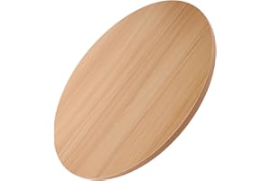 FONDOTIN Thick Round Wood Table Top for Coffee and Dining Durable Replacement Surface with Natural Grain