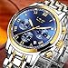 LIGE Men's Quartz Stainless Steel Watch, Color:Blue (Model: DS13)