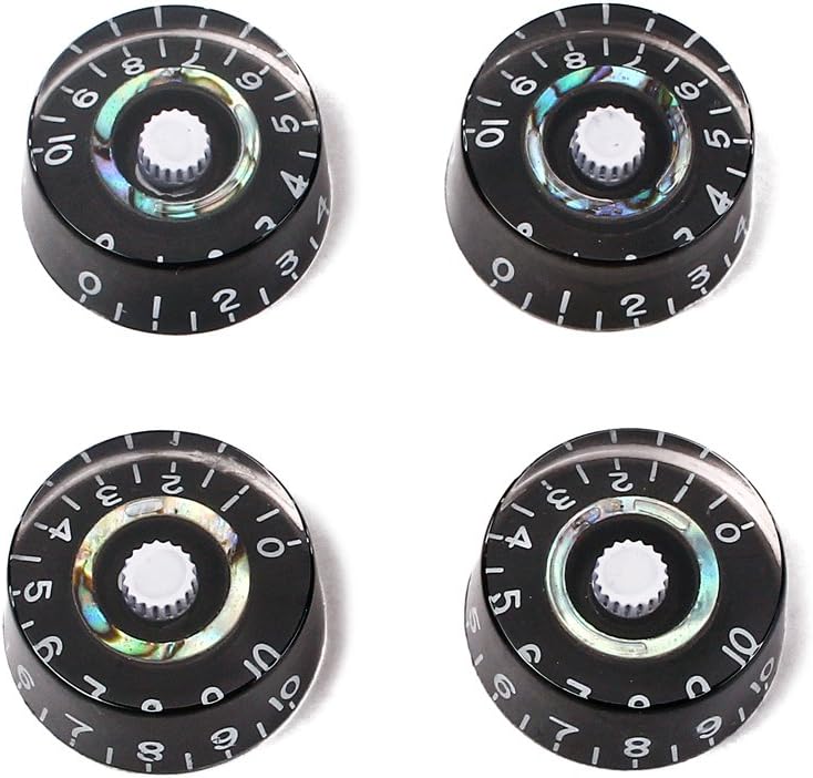 Alnicov Guitar Contral Knobs,Speed Knob Electric Guitar Tone Volume Control Knob 4 Pack(Black