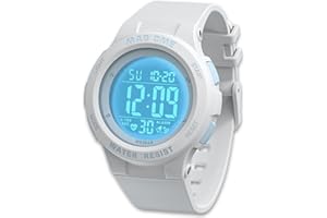 VIVIKEN Kids Watches Digital Sport Watches for Girls Boys Outdoor Waterproof Watches with Alarm Stopwatch Child Wrist Watch Ages 7-15-Black Purple