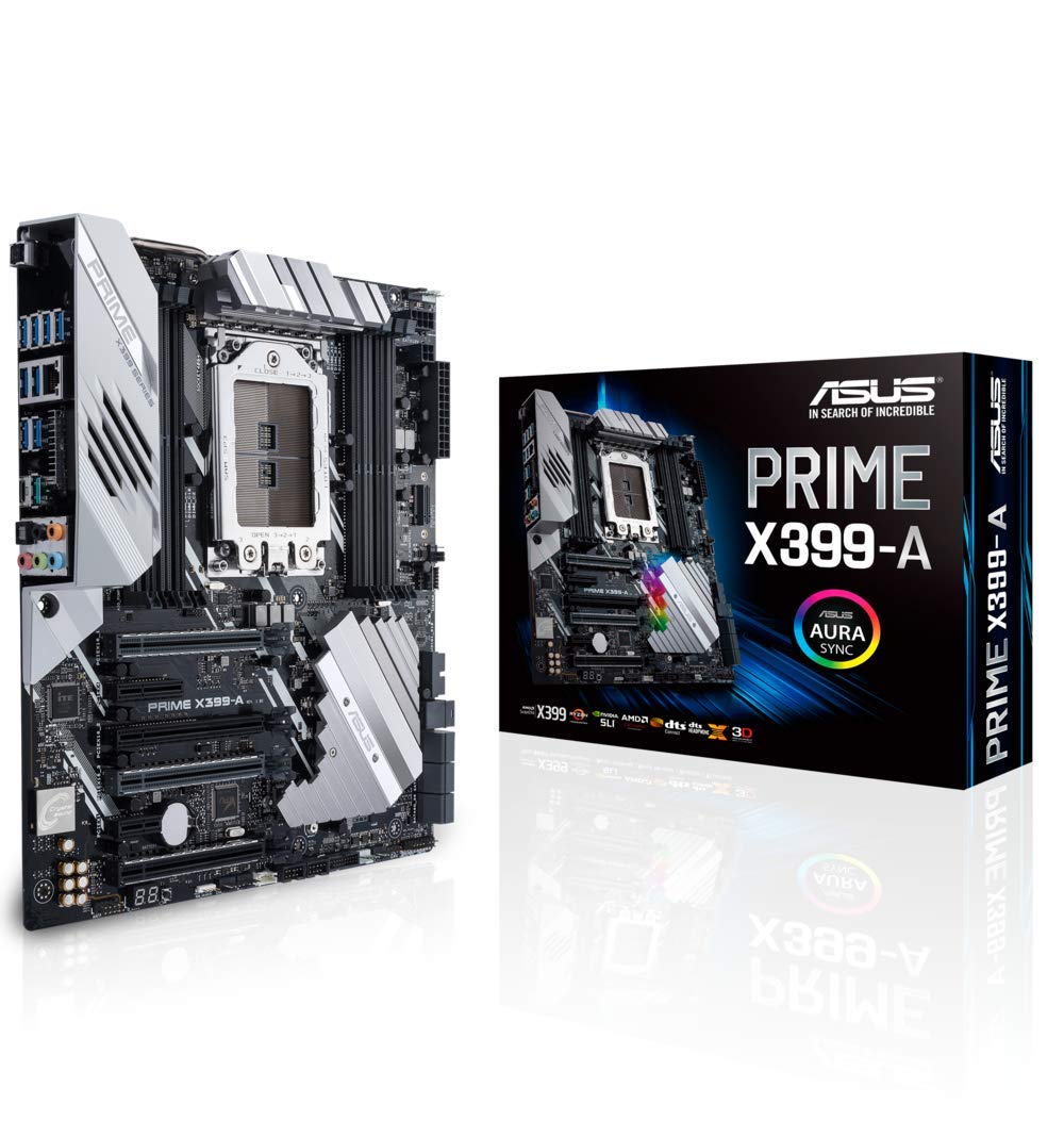 Asus PRIME X399-A mini ITX, Socket TR4, Chipset AMD X399, Gigabit LAN Motherboard with On-Board Graphics - Multi-Colour