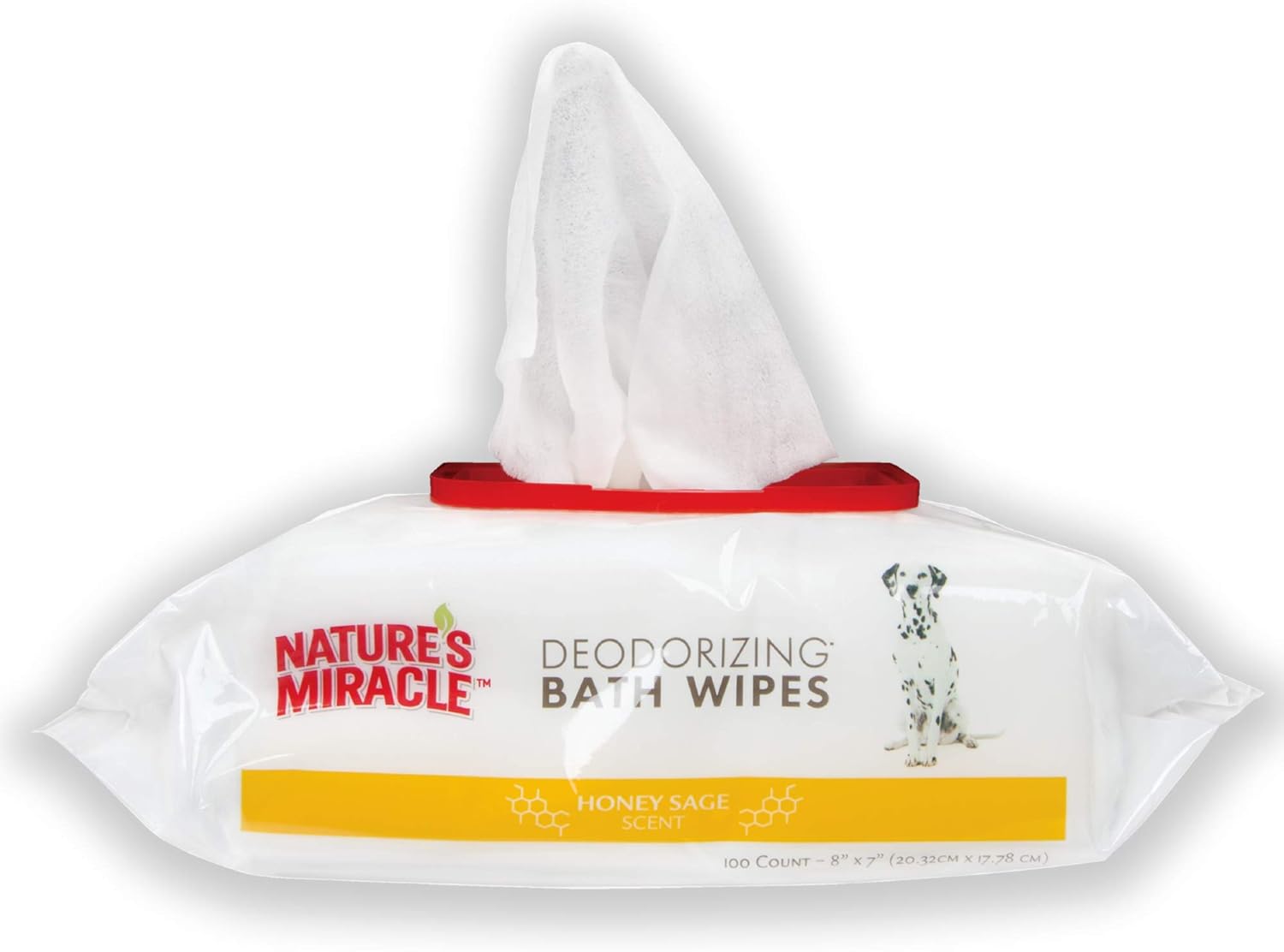 Nature's Miracle NM-7008 Deodorizing Honey Sage Wipes, 100 Count