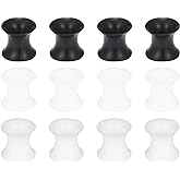 Cisyozi 10G-50mm Thin Silicone Gauges for Ear Flexible Double Flare Gauges Tunnels Expander Stretching Gauge Earlets Plugs Gauges Kit Earlets Retainer Same Sizes 3 Colors