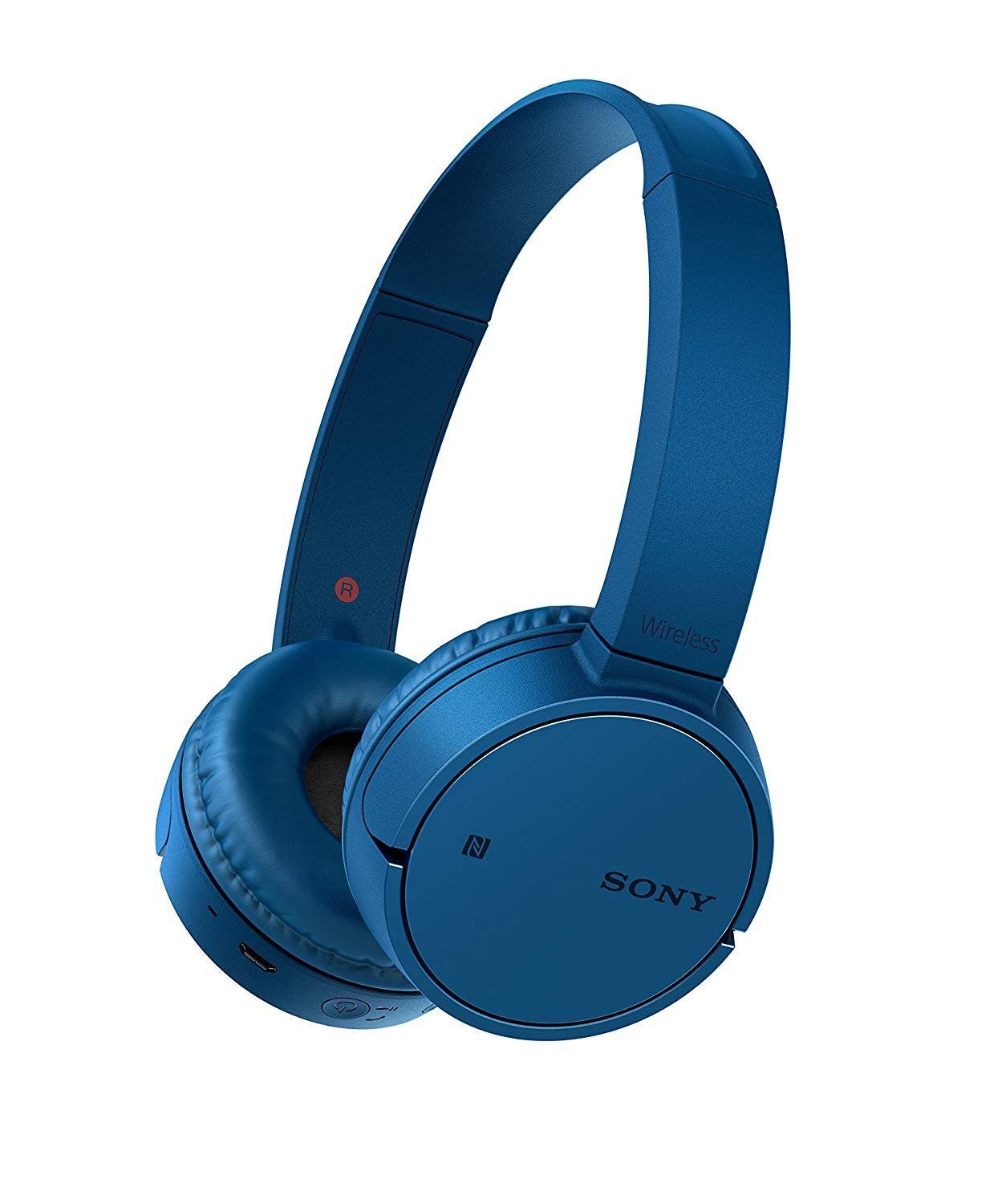 Sony WH-CH500 Wireless Bluetooth NFC On-Ear Headphones with 20 hours Battery Life - Blue