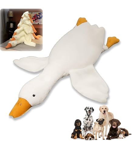 Jouet Oie en Peluche, Jouet Animal en Peluche Mignon à Remplissage Complet en Coton PP Doux pour Chambre à Coucher pour Adulte Gris, Brun