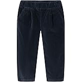 Mud Kingdom Boys Girls Corduroy Pants Pull On Plain Elastic Waist
