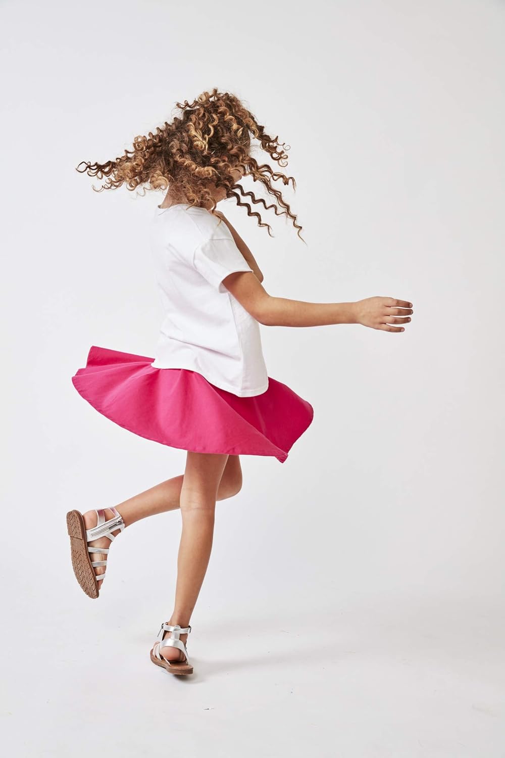 KIDPIK Fun & Flairy Skirt & Active Short Hybrid - Choose from Stripe Knit, Double Ruffles, Front Tie or Basic Skater Swing: Clothing