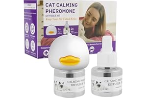 BEVECK Cat Calming Diffuser 60 Day Starter-Kit Cat Calming Diffuser Effectively Relieve Anxiety Stress Reduce Fighting and Scratching Calm Relaxing 48ml /Bottle Fits All Cats