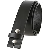 BS1050 Genuine Full Grain Leather Belt Strap with Snaps on 1-1/4"(32mm)& 1-3/8"(35mm)& 1-1/2''(38mm) Wide