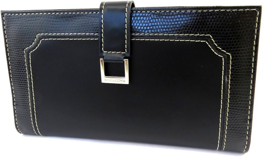 Cheque book holders 'Hexagona'black (19.2x11x2 cm (0.00''x4.33''x0.79'') ).