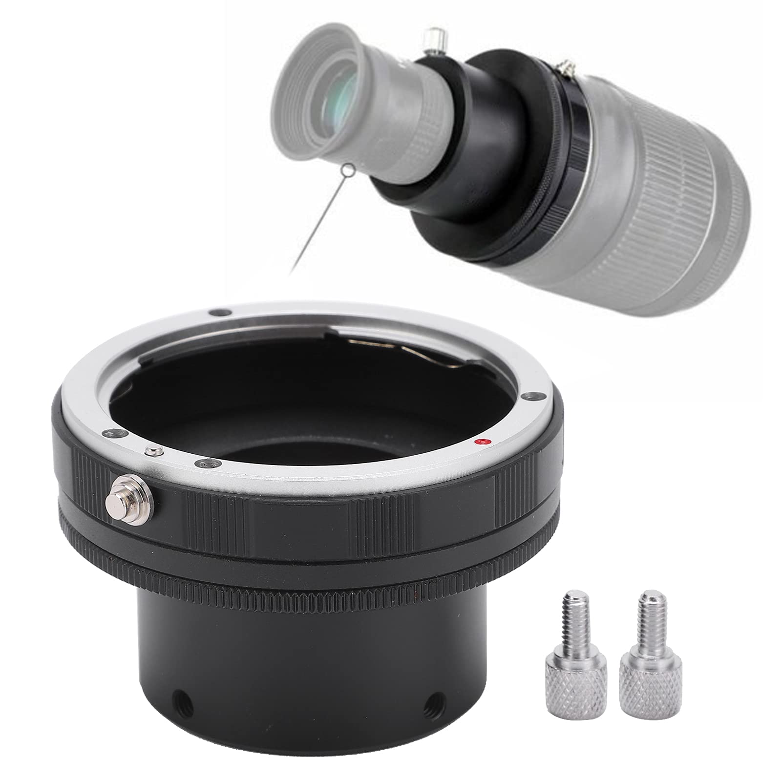 Zunate Macro Lens Adapter for Canon EF/EF-S, 1.25in T Mount Manual Focus Adapter Ring(M42x0.75 Screw Thread), for Canon EF/EF‑S Mount Lens to 1.25in Telescope Eyepiece